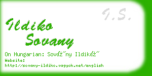 ildiko sovany business card